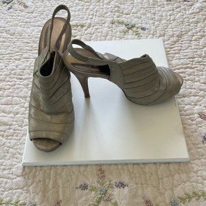 Calvin Klein Silver Platform Stiletto, Size 8 1/2M